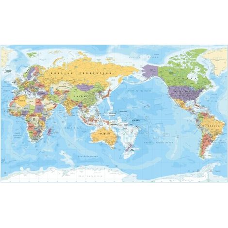 Tablero magnético autoadhesivo con mapa del mundo en polaco con imán para viajes (1/5)