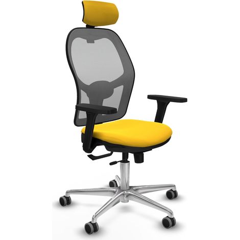 Chaise de bureau piqueras y crespo Jorquera simili cuir gris mousse haute densité (1/2)