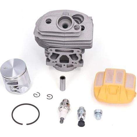 Cylindre Piston 46mm avec Couvercle Filtre à Air et Soupapes Décharge pour Scie à Chaîne (1/4)