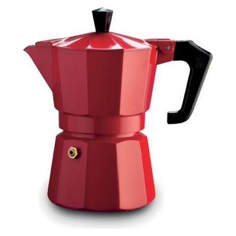 Pezzetti caffettiera Italexpress 1361V, 3 tazze, alluminio verniciato, magenta, gas, elettrico, vetroceramica