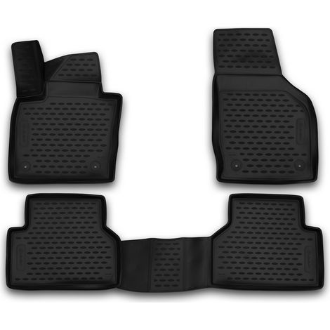 KIT TAPPETINI 3D COMPATIBILE CON AUDI Q3, 2015-, AT, 4 pcs.  TAPPETINO IN GOMMA TPE  BORDO ALTO 3D ANTISCIVOLO IMPERMEABILE