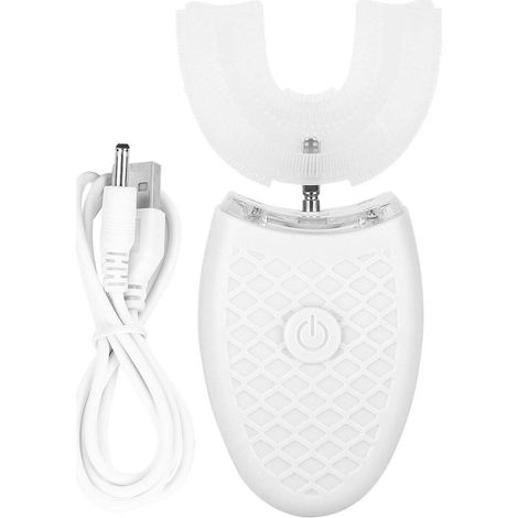 Brosse à dents électrique pour adultes en forme de U, brosse à dents autonettoyante, brosse à dents électrique automatique, brosse à dents nettoyante, laisse une haleine fraîche. (1/5)