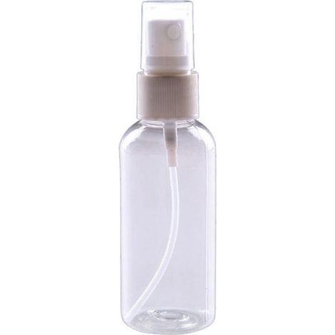 2pcs Flacon spray vide plastique - Sans BPA rechargeable Buse brume fine uniforme - Jardinage et nettoyage - 50ml Transparent (1/4)