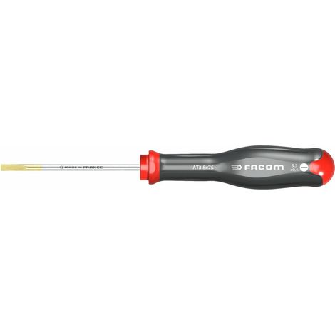 Tournevis Facom, Pointe Plate 1,2 x 6,5 mm type Longue portée, 200 mm ( Prix pour 1 )