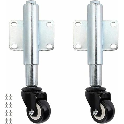 royaluxe - 2 roues de porte à rouleaux 6 cm rouleau de support de porte à rouleaux de suspension de porte d'extension pour porte de jardin en bois clôture de cour capacité de charge 50 kg (1/5)