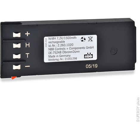 Batterie télécommande de grue Hiab 7,2V 1500mAh – Nickel-métal hydrure – Compatible avec modèles NBB 2.260.1020 et 9847669