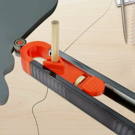 Kaelt - SR Jauge de Contour Règle avec Serrure, Règle de Traçage de Profil avec Crayon, Règle de Contour pour Copier avec Précision Formes Irrégulières, Jauge de Duplication de Contour pour Travail du (1/5)