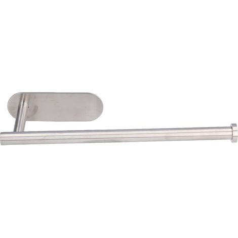 Porte-rouleau de papier toilette adhésif 34 cm, support mural acier inoxydable pour salle de bain ou cuisine (1/5)