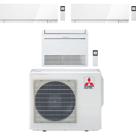 Climatiseur Mitsubishi R32 Trial Split Inverter Kirigamine Zen Wifi plus Console 9000 + 9000 + 18000 BTU avec E.U. MXZ-4F72VF A++/A+ (1/5)
