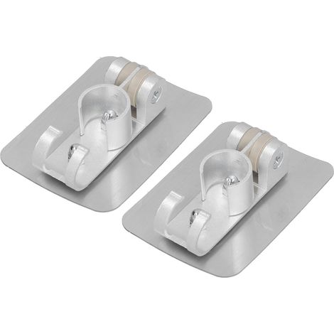 Lot de 2 supports muraux pour pommeau de douche, adhésif puissant, pour salle de bain (1/5)