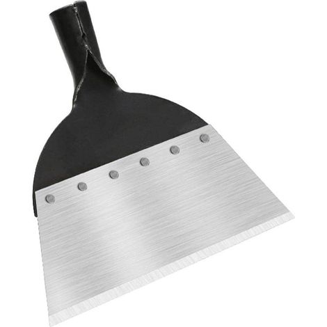 Pelle de nettoyage de jardin pelle plate en acier multifonctionnelle pour la plantation et le désherbage du sol outils agricoles pelle désherbage 1 pièce argent noir taille 2125.5cm (1/3)