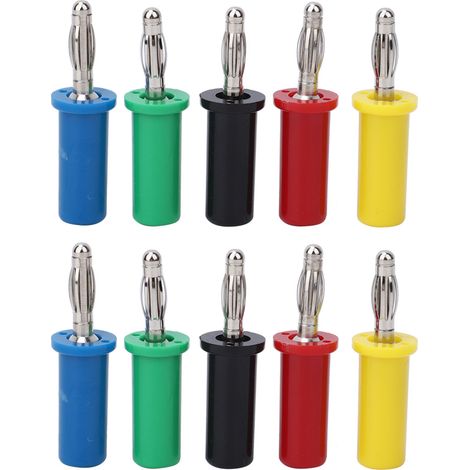 10 fiches banane intégrées type soudure, connecteurs banane 4mm 3060V 32A, lot de 10 pièces (1/5)
