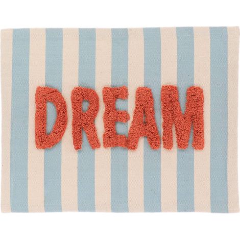 Teppich baumwolle inschrift tuftee dream 45x60 cm - blau beige - Tendance