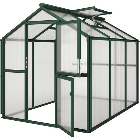 KGT Gewächshaus "Galant III", tannengrün, 6,7 m², 10 mm HKP