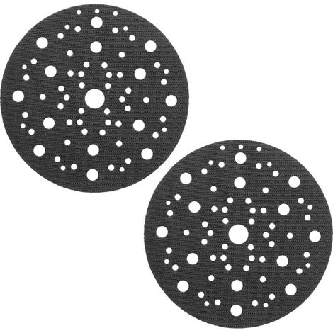 Pad Saver Lot de 2 protège-disques de ponçage, 150 mm, avec 70 trous, avec fermeture, compatibles avec Mirka 8295612111, pour plateau de ponçage Mirka 150 mm