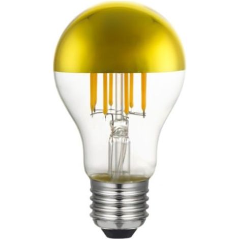 Ampoule LED A60 E27 Calotte Dorée 7 W 660 lm – 2700 K – Intensité Réglable & Ambiance Chaleureuse