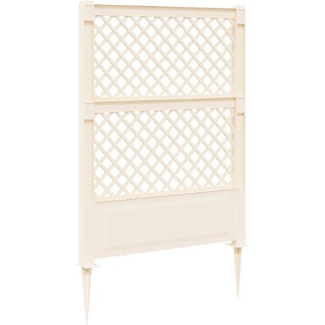 vidaXL Trellis with Spike White 99 x 6 x 165 cm PP