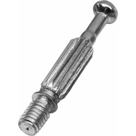 Ferrure d'assemblage excentrique diamètre 15 mm - PERMO - Goujon M6 zingué - vendu par 100 non déconditionnable - 7 x 24 mm