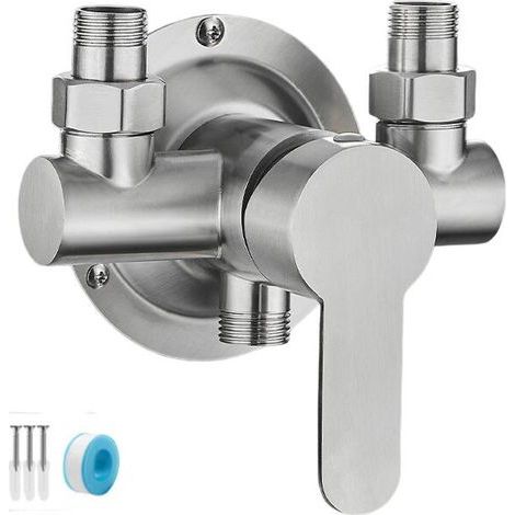Robinet mitigeur de douche en acier inoxydable avec poignée en métal (1/5)
