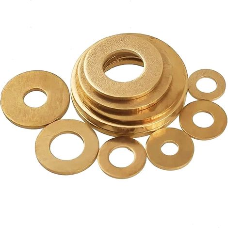 180pcs Rondelle Plate, M2/M2.5/M3/M4/M5/M6/M8/M10 Joint Rondelle Plate en Laiton Assortiment pour L'étanchéité des Vis Bagues D'étanchéité-Livré avec Boîte (1/5)