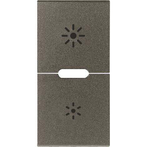 VIMAR - 19755.3.M Zwei Halbtaster 1M Dimmer Metall