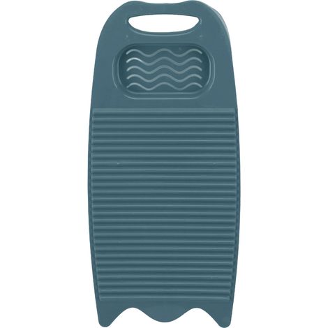Planche à laver en plastique avec porte-savon, bleue. (1/5)