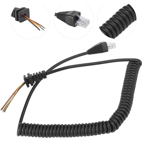 Câble micro ressort 67A8J pour FT-450, FT-817, FT-817ND, FT-900, FT-857, FT-897, fil téléphone