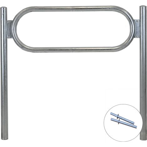 Fahrradanlehnbügel 115 x 124 cm Stahl feuerverzinkt Ø 60 mm Einbetonieren Fahrradständer Parker Typ O (1/5)