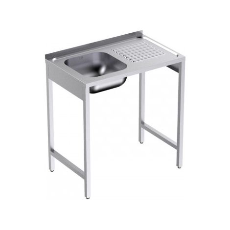 Plonge avec Bâti en inox Profondeur 500 Egouttoir Droite - Distform