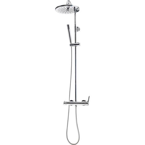 PRESTO 71750301 CÓNICO Columna Ducha Mezcladora Rociador 250 mm y Flexo PVC - ref: 71750301