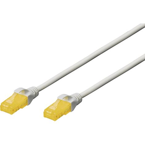 Digitus DK-1613-A-050 RJ45 Netzwerkkabel, Patchkabel CAT 6a U/UTP 5.00 m Grau Halogenfrei, verdrillt