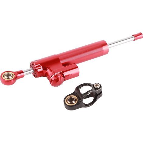 KIMISS Amortisseur de Direction,Stabilisateur D'amortisseur de Direction de Moto,Contrôle de Sécurité Universel des Amortisseurs de Direction Alliage d'aluminium(Roug) (1/5)