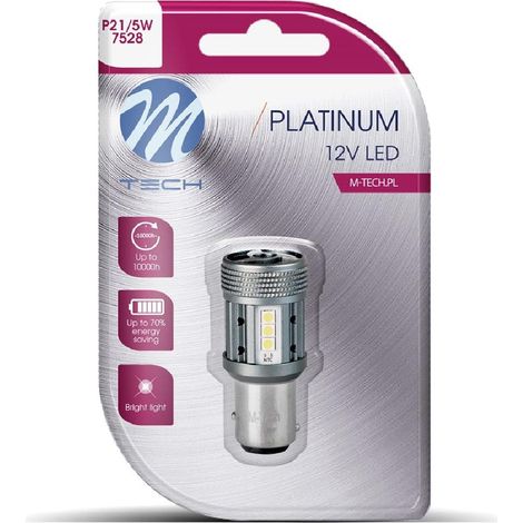 AMPOULE LED X 1 - 1157 P21/5W, 12-24V, 12X3030SMD, CANBUS, BLANC (LB853W-01B PLATINUM)