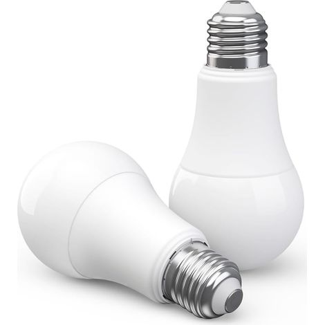 Ampoule à vis E27, culot E27/lumière blanche (6500K), ampoule LED, ampoule 9W, ampoule à économie d'énergie, lot de 2 (1/4)