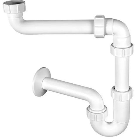 sifón fregadero mcalpine hc4pf-32sps sin rebosadero extensión ahorra espacio (1/2)