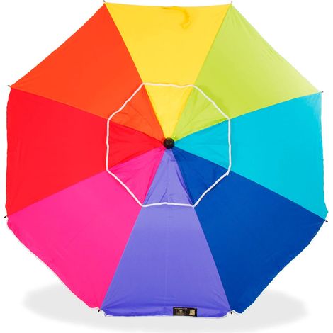 CREVICOSTA QUALITY MARK MARCAS DE CALIDAD Novità Ombrellone 200 cm con Spirale e Palo da Viaggio Totale, Orgoglio, Rosa (1/5)