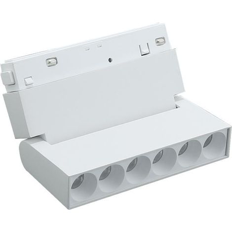 IluminaShop - Foco LED Blanco para Carril Magnetico 6W Magne Chip Osram 48V Monofasico  CRI 90 UGR 17 Serie Even  Blanco Neutro 4500K (1/2)