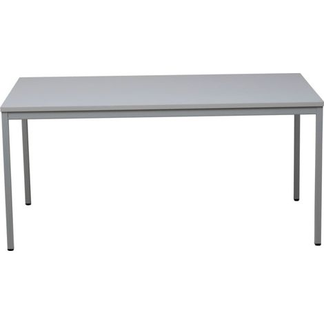 C+P Table à quatre pieds, table polyvalente, 750x1200x800mm, 7035/Décor gris clair (1/5)