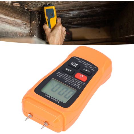 Testeur D'humidité Numérique pour Bois Murs Plâtre Béton Carton - Précision Professionnelle - Livré Sans Piles - KZQ (1/5)