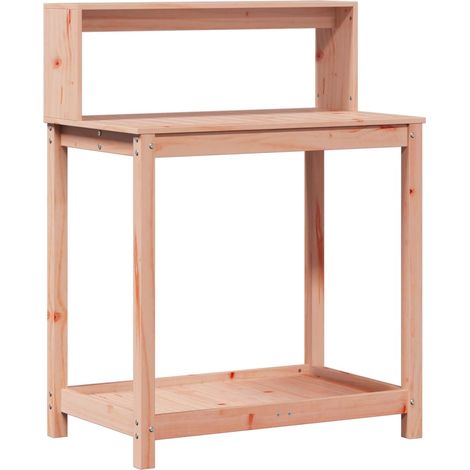 Table de rempotage avec étagères bois massif de douglas
