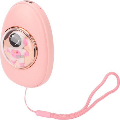 Chauffe-mains électrique 2 en 1, capsule spatiale, batterie externe USB rechargeable, réutilisable, rose (1/5)