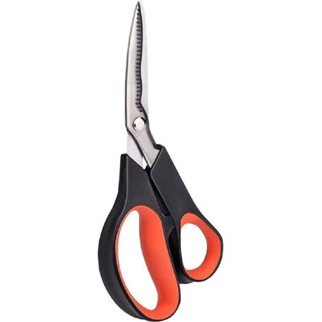 Ciseaux à Fleurs - Cisaille de Jardin Polyvalents - Sécateur avec Lame en Acier - Poignée en Plastique - Coupe Fleurs et Cisailles - Noir/Orange (1/5)