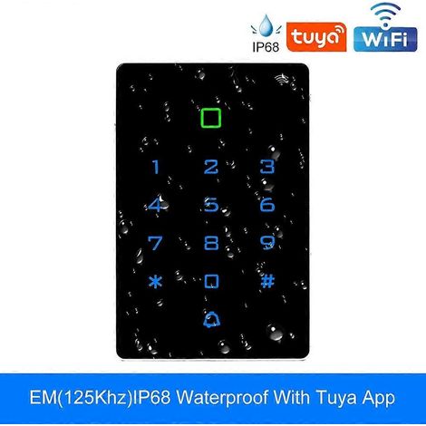 Clavier RFID de contrôle d'accès WiFi Tuya, étanche IP68, lecteur de cartes, ouvre-porte, déverrouillage à distance via application WG26/34T12-EM-W-WIFI (1/5)