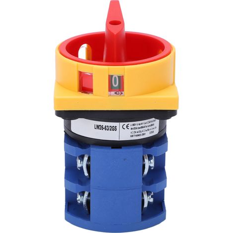 Sélecteur rotatif universel à came, verrouillable par cadenas, type 63A, charge CA 240 V/440 V