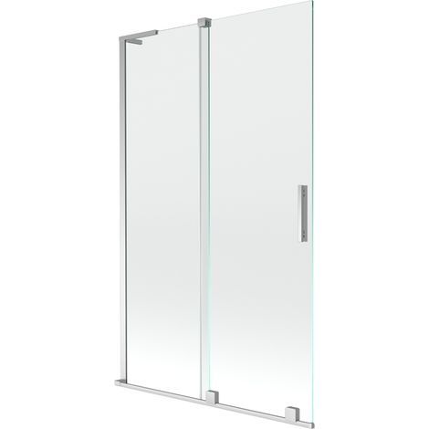 Mexen Velar L paroi de baignoire coulissante 2 volets 110 x 150 cm, transparent, chrome - 896-110-003-01-01 (1/2)