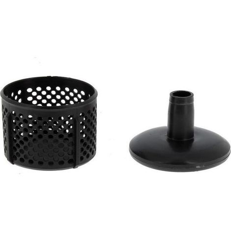 Crépine - Pour Pompe À Eau - Diamètre 100 Mm - Hauteur 117 Mm - Compatible Tuyau 25 Mm - Noir - 1 Pièce (1/2)