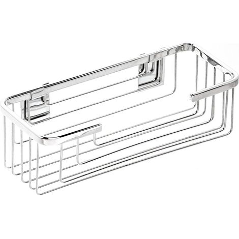 Cestello Doccia Acciaio Inox Singolo Viti o Biadesivo Mensola Top Line Metaform