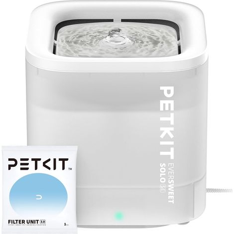 Fontaine à Eau pour Chats, avec Pompe à Eau Amovible, Moins de 25dB, Filtre 3.0, Equipé de Lumières LED, Capacité de 1,8L pour Chats Chiens et D’Autres Animaux de Compagnie (1/5)
