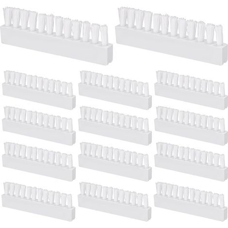 14pcs Brosse de Piscine, Brosses de Remplacement de Tête d'Aspirateur de Piscine 8x2,5cm Blanc Plastique Outils de Nettoyage de Piscine pour Fixation de Tête d'Aspirateur de Piscine (1/5)