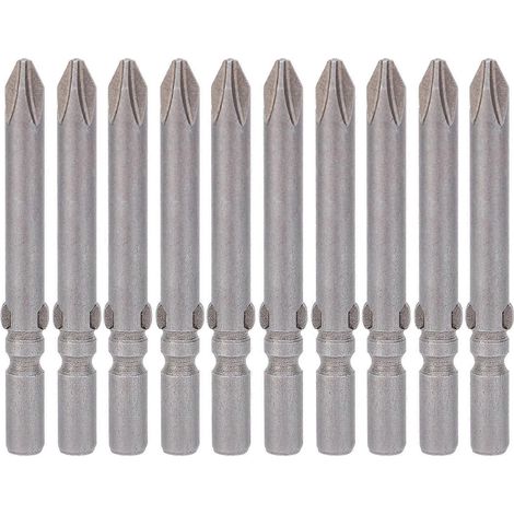 10-teiliges Set mit 6-mm-Elektroschraubendreherbits aus S2-Legierungsstahl, magnetisch, Kreuzschlitz, 802